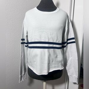 Brandy Melville John Galt Boxy Stripe Crop Crewneck One Size